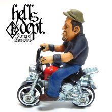 Other Images1: HELLS DEPT【COOKIE FIGURE with HONDA MONKEY (HAND PAINTED)】(RESIN FIGURES)