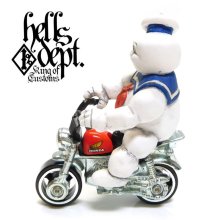 Other Images1: HELLS DEPT 【MARSHMALLOW MAN FIGURE with HONDA MONKEY (HAND PAINTED)】(RESIN FIGURES)