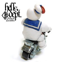 Other Images2: HELLS DEPT 【MARSHMALLOW MAN FIGURE with HONDA MONKEY (HAND PAINTED)】(RESIN FIGURES)