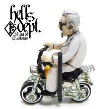 Other Images1: HELLS DEPT 【Mr. CHICKEN FIGURE with HONDA MONKEY (HAND PAINTED)】(RESIN FIGURES)