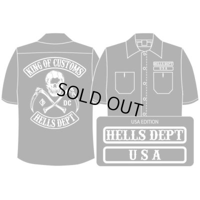 Photo1: PRE-ORDER HELLS DEPT WORK SHIRTS 【USA EDITION】 BLACK/EXPECTED SHIP DATE March 25