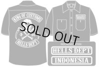 PRE-ORDER HELLS DEPT WORK SHIRTS 【INDONESIA EDITION】 BLACK/EXPECTED SHIP DATE March 25