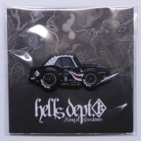 【BLACK Ver.】 HELLS DEPT x FUNKASTOK MOTORS 【"HELLS SHARK CAMARO" PINS】BLACK