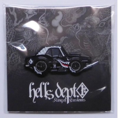 Photo1: 【BLACK Ver.】 HELLS DEPT x FUNKASTOK MOTORS 【"HELLS SHARK CAMARO" PINS】BLACK