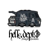 HELLS DEPT x FUNKASTOK MOTORS 【"HELLS KOOL KOMBI" PINS】DK.GRAY