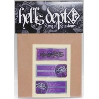 HELLS DEPT- STICKERS 【"HELLS DEPT" PURPLE STICKERS for RAIJIN EXPRESS】PURPLE(included 2pcs)