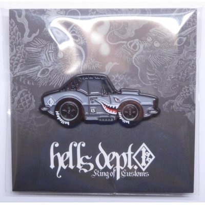 Photo1: HELLS DEPT x FUNKASTOK MOTORS 【"HELLS SHARK CAMARO" PINS】DK.GRAY