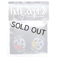 HELLS DEPT- STICKERS 【"HELLS WHEELS"】RED&YELLOW