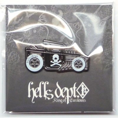 Photo1: HELLS DEPT x FUNKASTOK MOTORS 【"CYCLOPS" PINS】BLACK