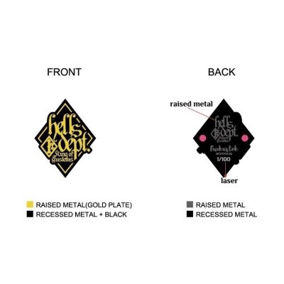 Photo1:  【HELLS DEPT "EXECUTIVE GOLD" PINS】