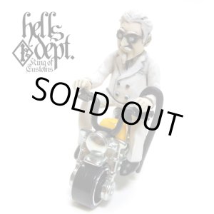 Photo: HELLS DEPT 【Mr. CHICKEN FIGURE with HONDA MONKEY (HAND PAINTED)】(RESIN FIGURES)