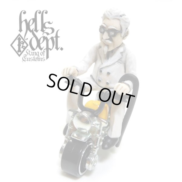 Photo1: HELLS DEPT 【Mr. CHICKEN FIGURE with HONDA MONKEY (HAND PAINTED)】(RESIN FIGURES) (1)