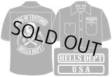 Photo: PRE-ORDER HELLS DEPT WORK SHIRTS 【USA EDITION】 BLACK/EXPECTED SHIP DATE March 25