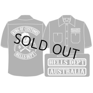 Photo: PRE-ORDER HELLS DEPT WORK SHIRTS 【AUSTRALIA EDITION】 BLACK/EXPECTED SHIP DATE March 25