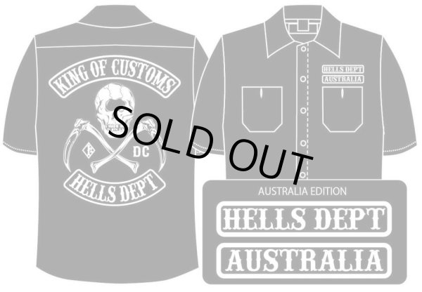 Photo1: PRE-ORDER HELLS DEPT WORK SHIRTS 【AUSTRALIA EDITION】 BLACK/EXPECTED SHIP DATE March 25 (1)