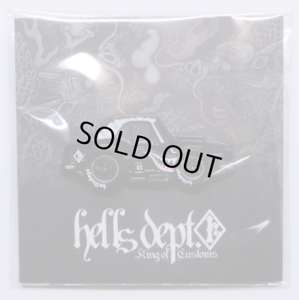 Photo1: 【BLACK Ver.】 HELLS DEPT x FUNKASTOK MOTORS 【"HELLS SHARK CAMARO" PINS】BLACK (1)