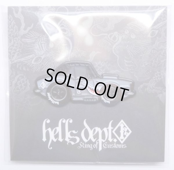 Photo1: HELLS DEPT x FUNKASTOK MOTORS 【"HELLS SHARK CAMARO" PINS】DK.GRAY (1)