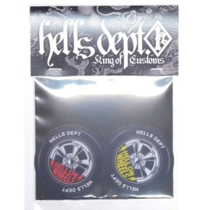 Photo: HELLS DEPT- STICKERS 【"HELLS WHEELS"】RED&YELLOW
