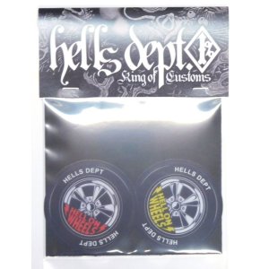 Photo: HELLS DEPT- STICKERS 【"HELLS WHEELS"】RED&YELLOW