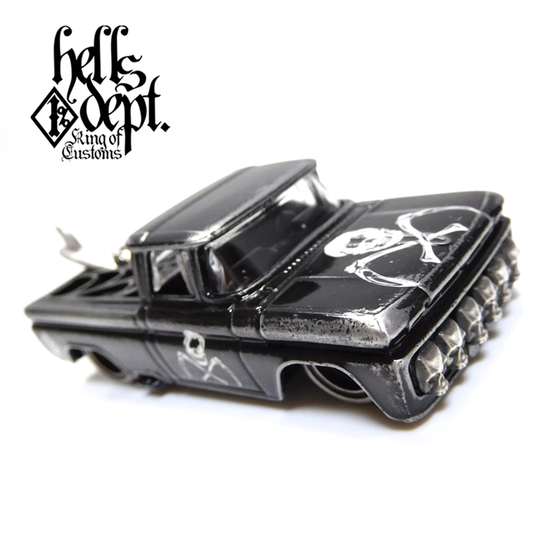 Photo: PRE-ORDER - JDC13 【"SKULL CUSTOM" '62 CHEVY PICKUP (FINISHED PRODUCT)】 BLACK/RR