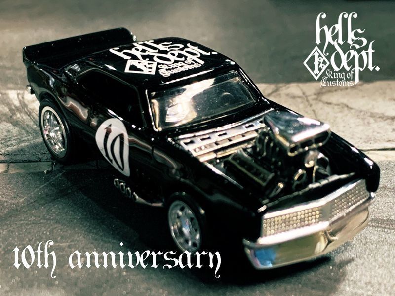 Photo: PRE-ORDER - JDC13 【HELLS DEPT 10th ANNIVERSARY - '67 CAMARO "HELLS 10th" (FINISHED PRODUCT)】 BLACK/RR (EXPECTED SHIP DATE JUN 30, 2020) 