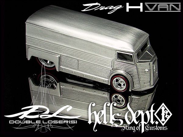 Photo: DOUBLE LOSER[S] 【DRAG H-VAN for VW DRAG BUS (CUSTOM PARTS)】(WHITE METAL)
