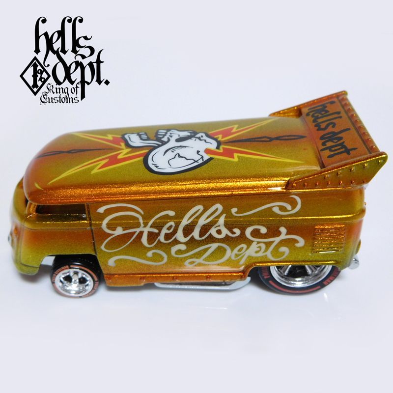 Photo: JDC13 X BOO Pinstriping 【VOLKSWAGEN DRAG BUS (FINISHED PRODUCT)】ORANGE/RR(SKULL)
