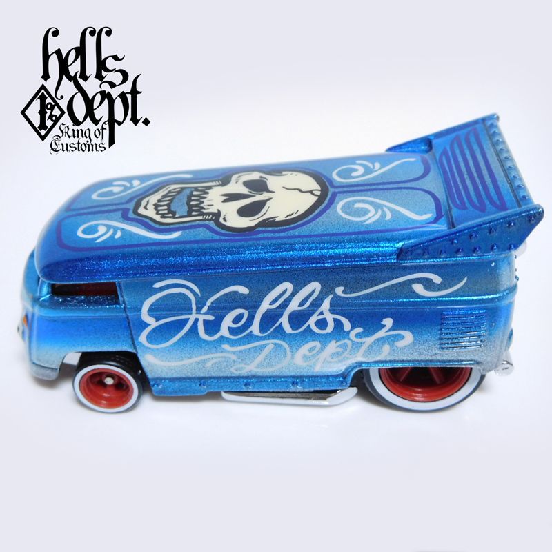 Photo: JDC13 X BOO Pinstriping 【VOLKSWAGEN DRAG BUS (FINISHED PRODUCT)】LT.BLUE/RR(SKULL)