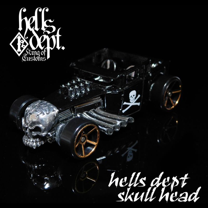 Photo: REDRUM 【"EZ PARTS SERIES" HELLS DEPT SKULL HEAD for Bone Shaker】(WHITE METAL)