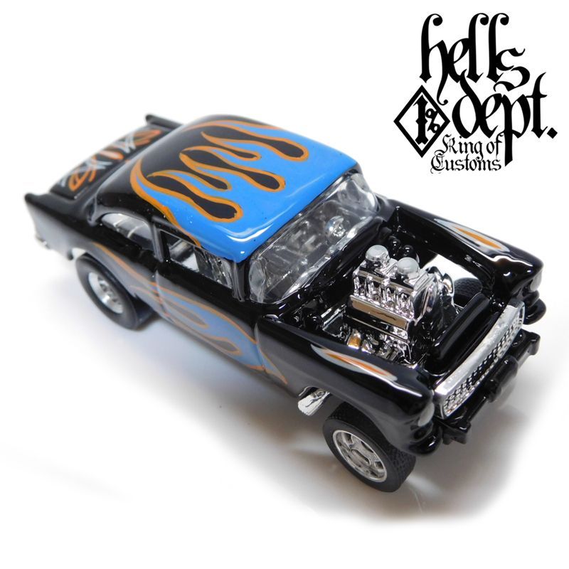 Photo: SHO Pinstriping 【'55 CHEVY BEL AIR GASSER (FINISHED PRODUCT)】BLACK-BLUE/RR
