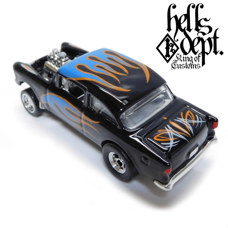 Photo: SHO Pinstriping 【'55 CHEVY BEL AIR GASSER (FINISHED PRODUCT)】BLACK-BLUE/RR