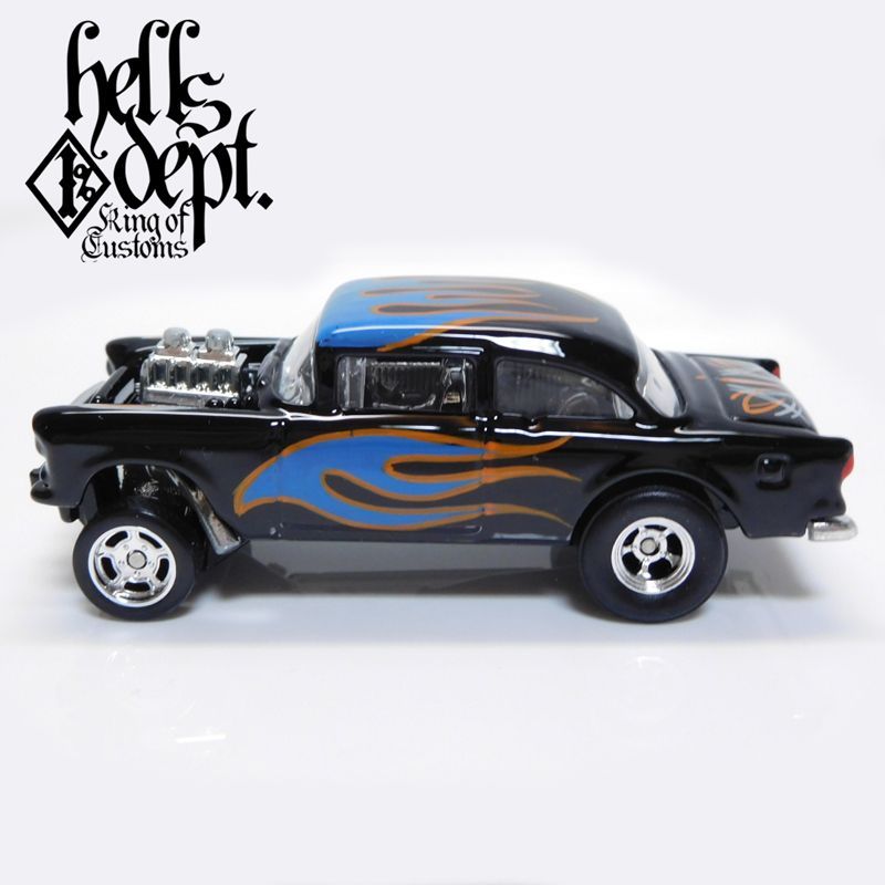 Photo: SHO Pinstriping 【'55 CHEVY BEL AIR GASSER (FINISHED PRODUCT)】BLACK-BLUE/RR