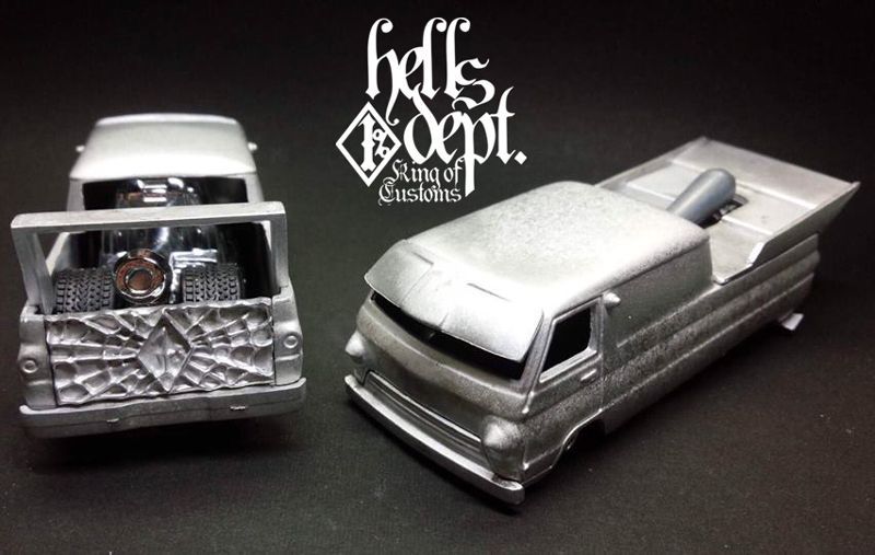 Photo: LOWERED B'STYLE 【DODGE A-100 DRAG TRUCK "HOT DOG"】(WHITE METAL) 