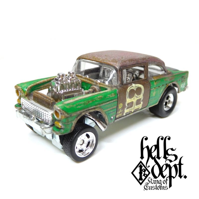 Photo: LOWERED B'STYLE x KATSUNUMA SEISAKUSYO 【'55 CHEVY BEL AIR GASSER (FINISHED PRODUCT)】RUSTED-GREEN/RR
