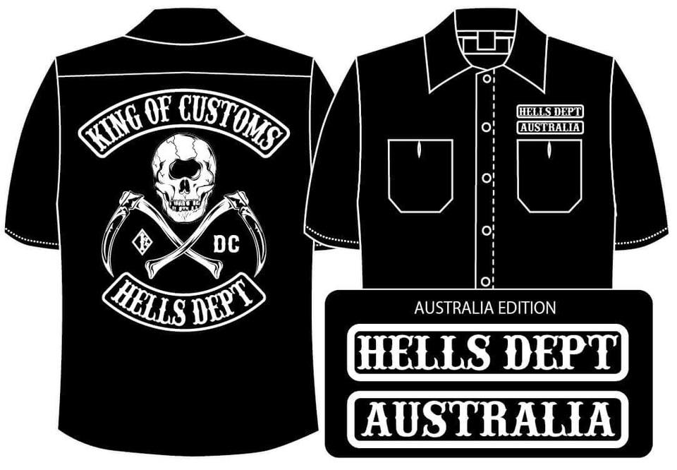 Photo: PRE-ORDER HELLS DEPT WORK SHIRTS 【AUSTRALIA EDITION】 BLACK/EXPECTED SHIP DATE March 25