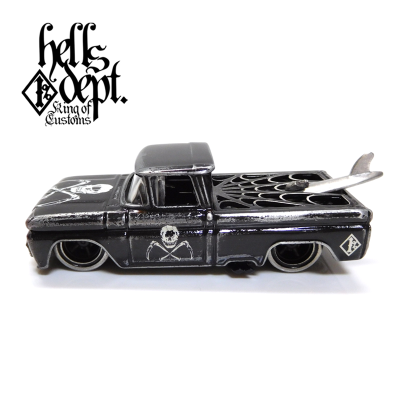 Photo: PRE-ORDER - JDC13 【"SKULL CUSTOM" '62 CHEVY PICKUP (FINISHED PRODUCT)】 BLACK/RR (EXPECTED SHIP DATE MAR 18, 2019)