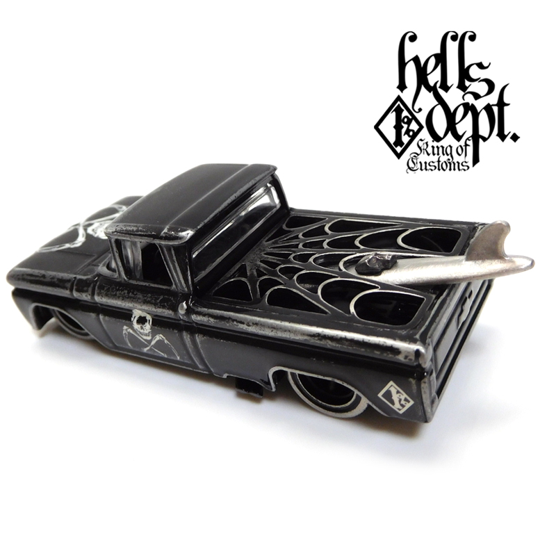 Photo: PRE-ORDER - JDC13 【"SKULL CUSTOM" '62 CHEVY PICKUP (FINISHED PRODUCT)】 BLACK/RR (EXPECTED SHIP DATE MAR 18, 2019)