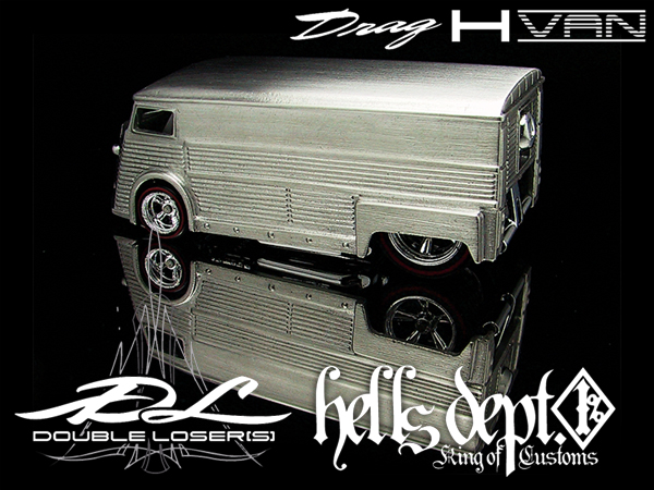 Photo: DOUBLE LOSER[S] 【DRAG H-VAN for VW DRAG BUS (CUSTOM PARTS)】(WHITE METAL)