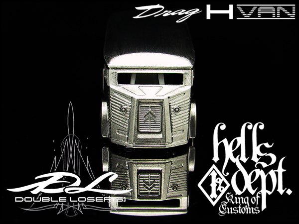 Photo: DOUBLE LOSER[S] 【DRAG H-VAN for VW DRAG BUS (CUSTOM PARTS)】(WHITE METAL)