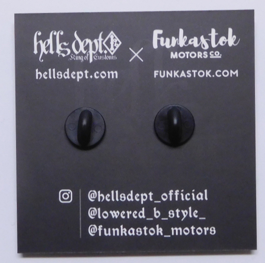 Photo: 【BLACK Ver.】 HELLS DEPT x FUNKASTOK MOTORS 【"HELLS SHARK CAMARO" PINS】BLACK