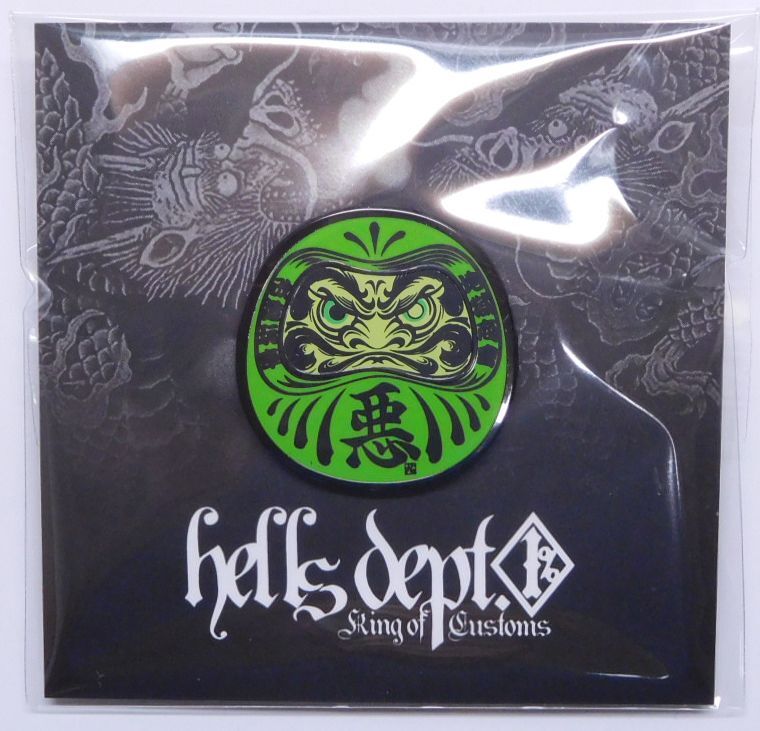 Photo: HELLS DEPT x FUNKASTOK MOTORS 【"HELLS DARUMA" PINS】GREEN